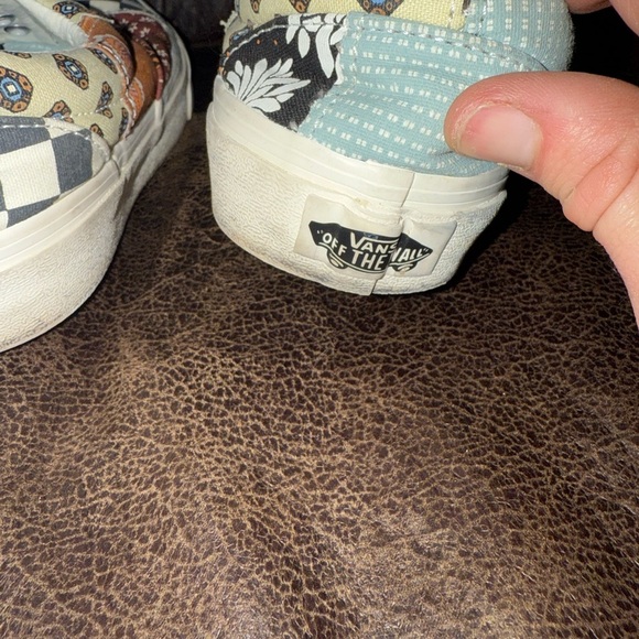 VANS Patchwork Checkerboard Slip-On Sneakers Women’s Size 6‎ No Laces - Picture 4 of 5